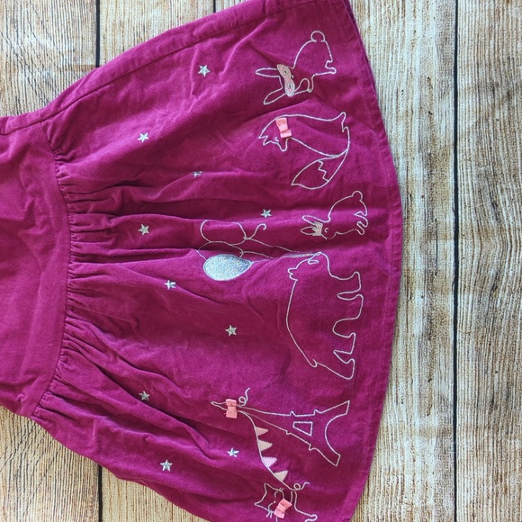 Gymboree 3T Pink Paris Silver Embroidery Animal Dress - Picture 2 of 4